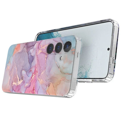 For Samsung Galaxy S24+ Phone Case GW18 Marble Pattern IMD Phone Cover
