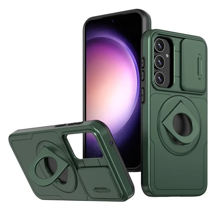 For Samsung Galaxy A54 5G Phone Case with Slide Camera Protection Magnetic Coverish Green