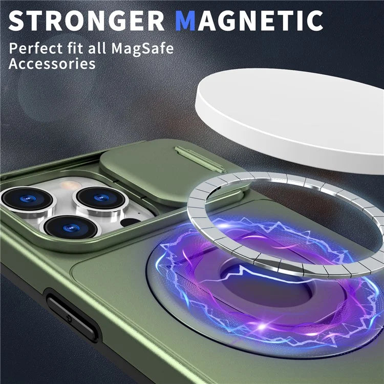 Magnetic Case for iPhone 13 Pro Max Camera Protection Case PC+TPU Phone Cover