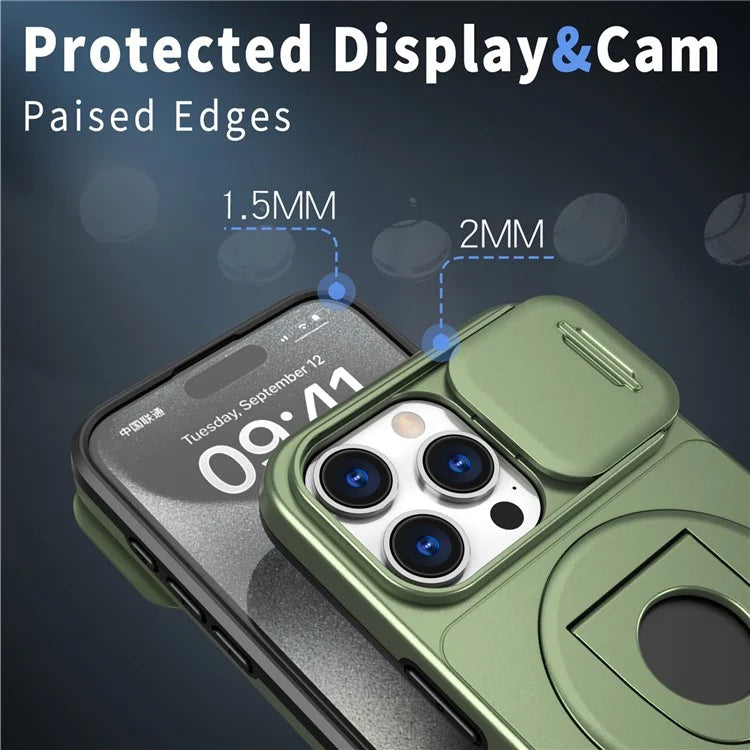 Magnetic Case for iPhone 13 Pro Max Camera Protection Case PC+TPU Phone Cover