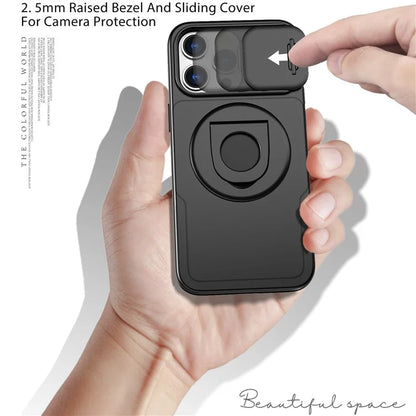 Magnetic Case for iPhone 13 Pro Max Camera Protection Case PC+TPU Phone Cover