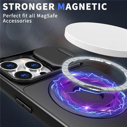 Magnetic Case for iPhone 13 Pro Max Camera Protection Case PC+TPU Phone Cover