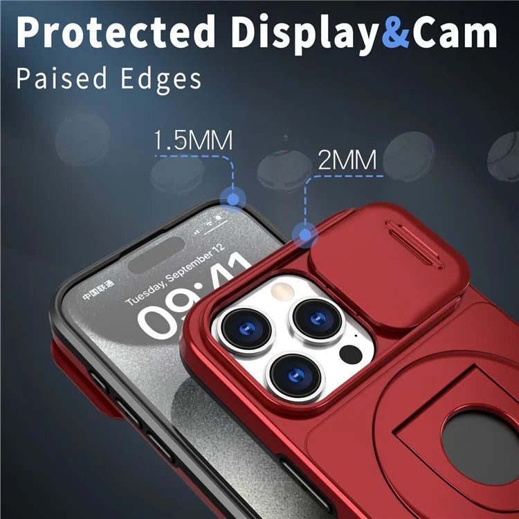 Magnetic Case for iPhone 13 Pro Max Camera Protection Case PC+TPU Phone Cover