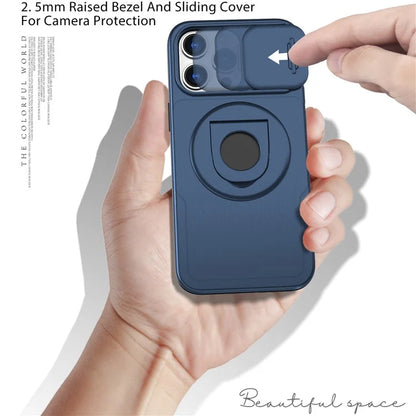 Magnetic Case for iPhone 13 Pro Max Camera Protection Case PC+TPU Phone Cover