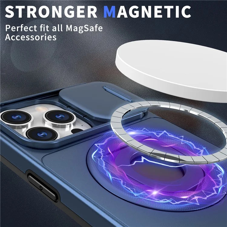 Magnetic Case for iPhone 13 Pro Max Camera Protection Case PC+TPU Phone Cover