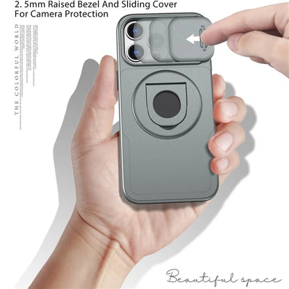 Magnetic Case for iPhone 13 Pro Max Camera Protection Case PC+TPU Phone Cover