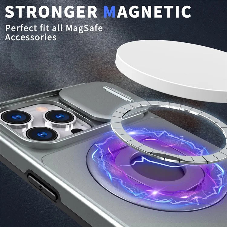 Magnetic Case for iPhone 13 Pro Max Camera Protection Case PC+TPU Phone Cover