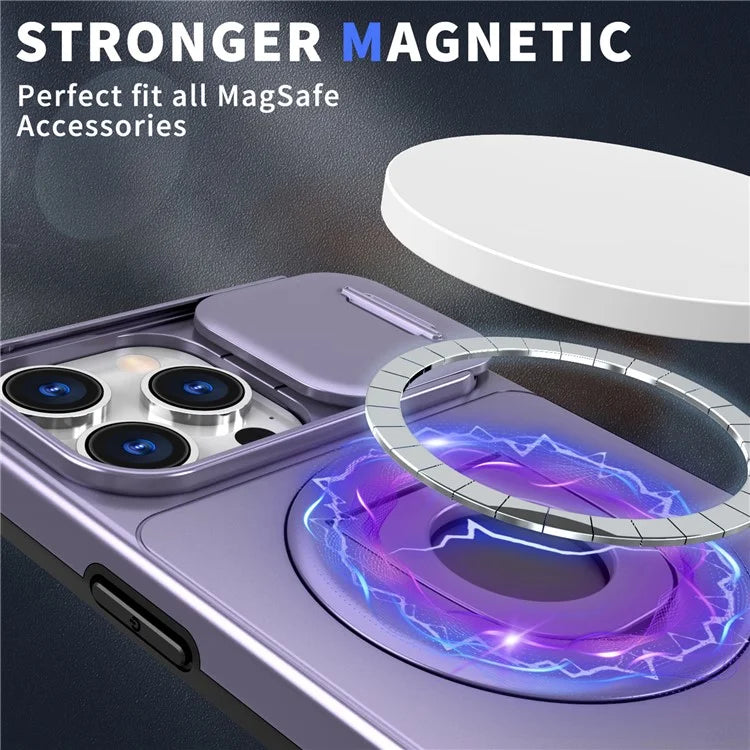 Magnetic Case for iPhone 13 Pro Max Camera Protection Case PC+TPU Phone Cover