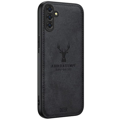 For Samsung Galaxy A15 4G / 5G Phone Case Imprinted Deer Pattern PU Leather Back Cover