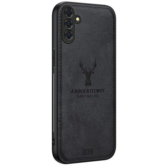For Samsung Galaxy A15 4G / 5G Phone Case Imprinted Deer Pattern PU Leather Back Cover