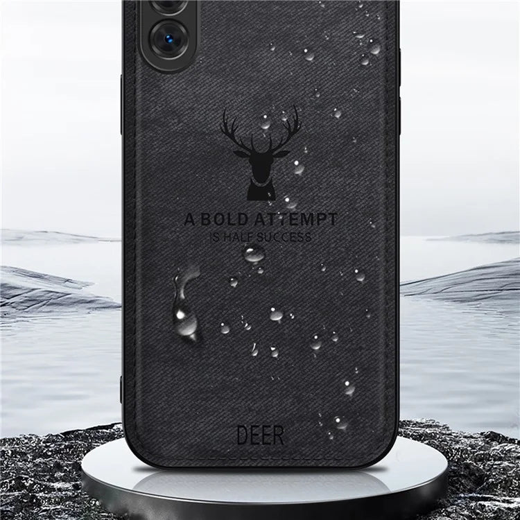 For Samsung Galaxy A15 4G / 5G Phone Case Imprinted Deer Pattern PU Leather Back Cover