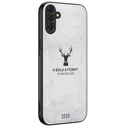 For Samsung Galaxy A15 4G / 5G Phone Case Imprinted Deer Pattern PU Leather Back Cover