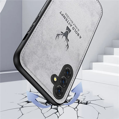 For Samsung Galaxy A15 4G / 5G Phone Case Imprinted Deer Pattern PU Leather Back Cover