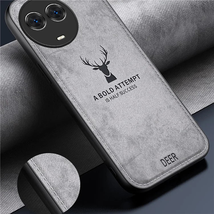 For Realme 11 5G (Global) Phone Case Deer Pattern Cloth Texture Soft Touch Cover