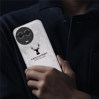For Realme 11 5G (Global) Phone Case Deer Pattern Cloth Texture Soft Touch Cover