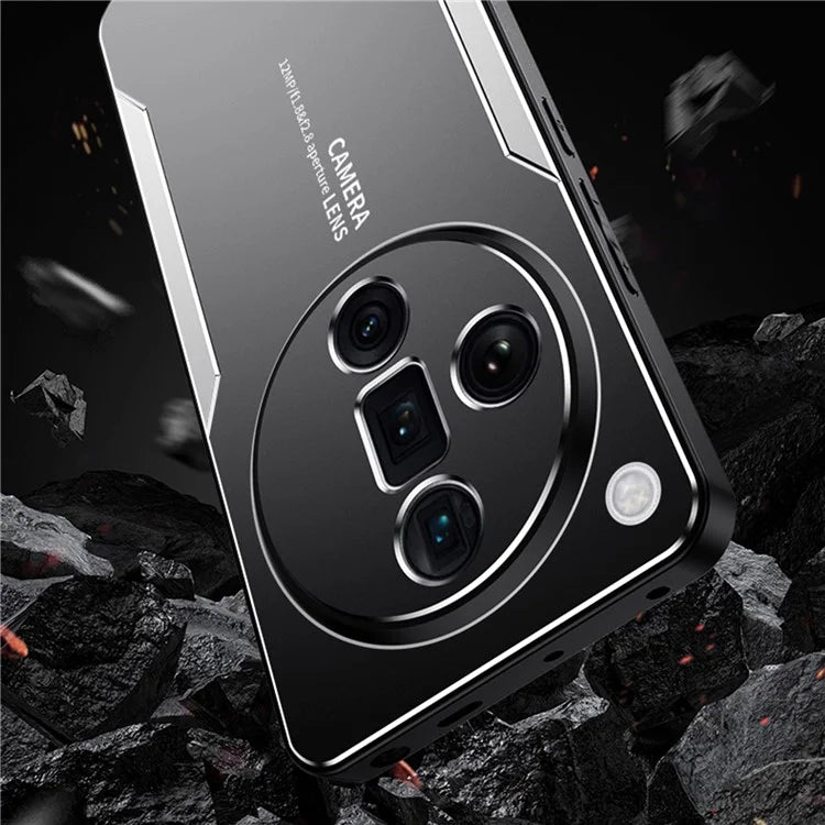 For Oppo Find X7 Ultra Phone Case Aluminium Alloy Back Cover Frosted Anti-Fingerprint