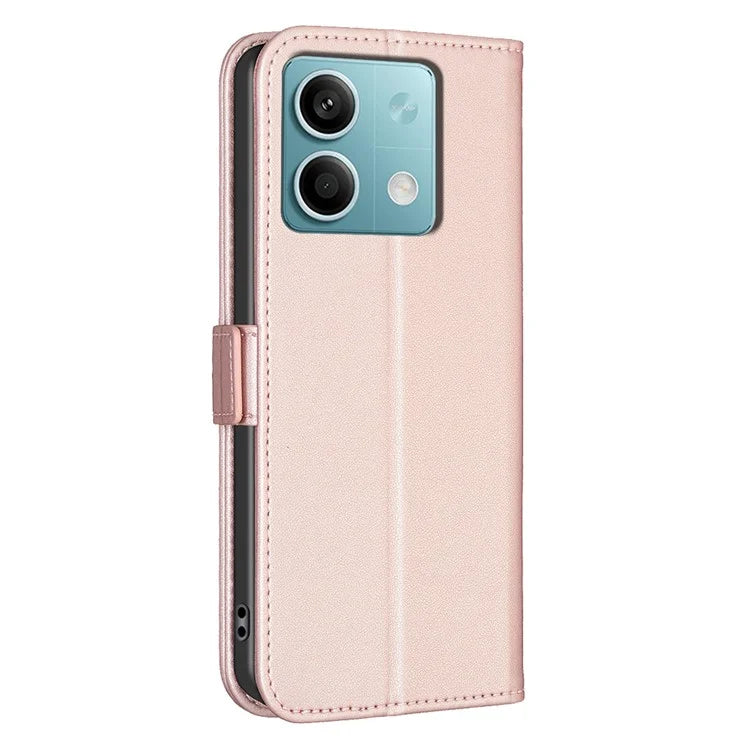 BINFEN COLOR BF31 For Xiaomi Redmi Note 13 4G Phone Case PU Leather Viewing Stand Cover