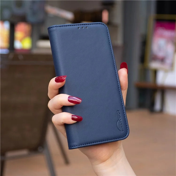 BINFEN COLOR BF31 For Xiaomi Redmi Note 13 4G Phone Case PU Leather Viewing Stand Cover