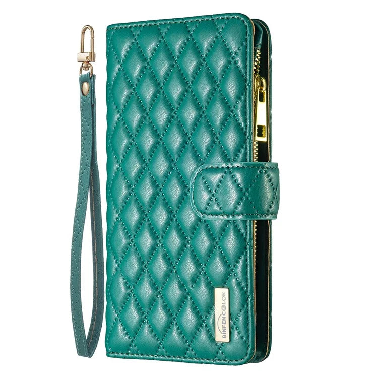 BINFEN COLOR BF Style-15 For Xiaomi Redmi Note 13 4G Case Leather Flip Zipper Pocket Phone Cover