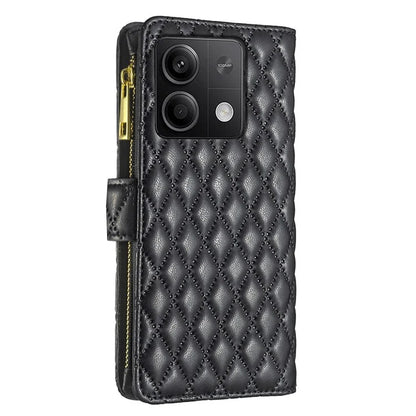 BINFEN COLOR BF Style-15 For Xiaomi Redmi Note 13 4G Case Leather Flip Zipper Pocket Phone Cover