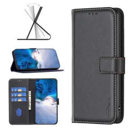 BINFEN COLOR BF17 For Xiaomi Redmi Note 13 4G Leather Phone Case Folio Stand View Cover