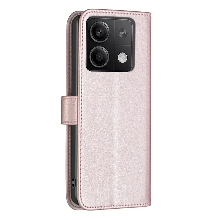 BINFEN COLOR BF17 For Xiaomi Redmi Note 13 4G Leather Phone Case Folio Stand View Cover