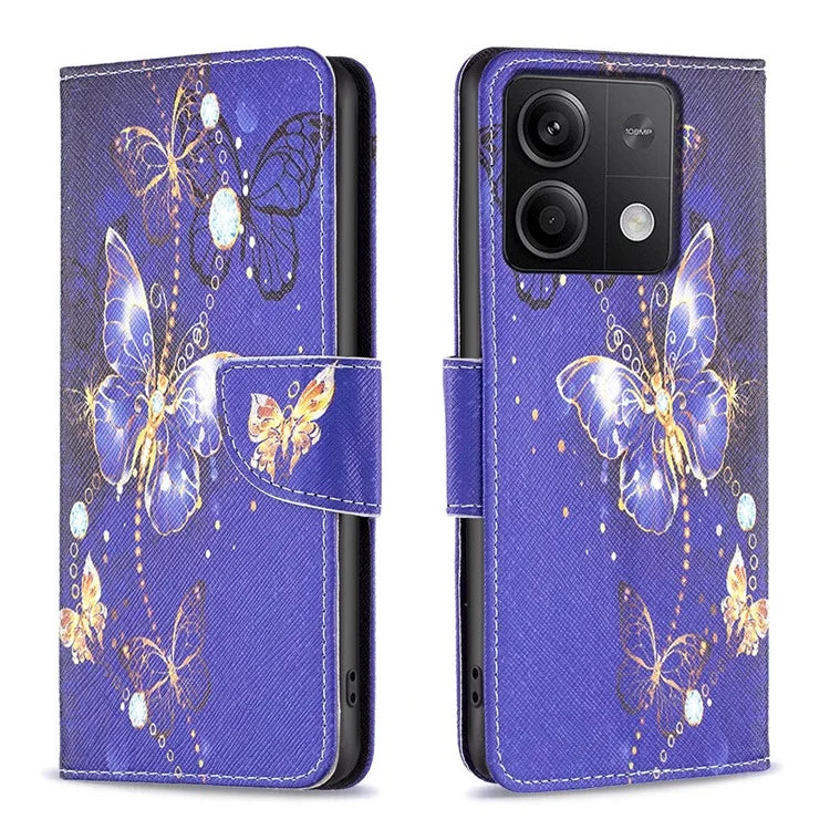 For Xiaomi Redmi Note 13 4G Phone Case Pattern Leather Flip Cover