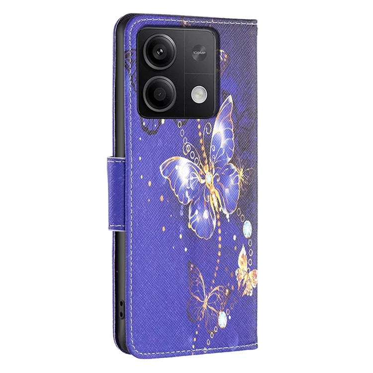 For Xiaomi Redmi Note 13 4G Phone Case Pattern Leather Flip Cover