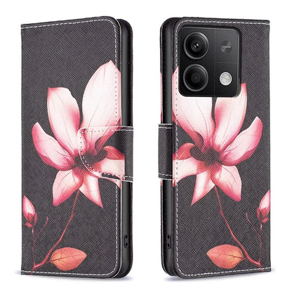 For Xiaomi Redmi Note 13 4G Phone Case Pattern Leather Flip Cover