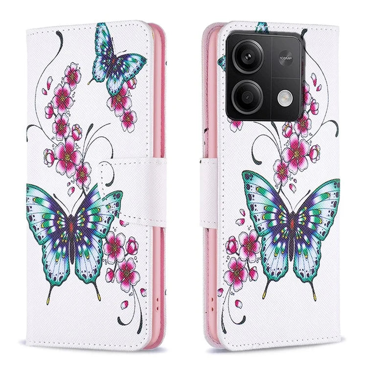 For Xiaomi Redmi Note 13 4G Phone Case Pattern Leather Flip Cover