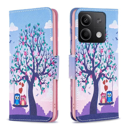 For Xiaomi Redmi Note 13 4G Phone Case Pattern Leather Flip Cover