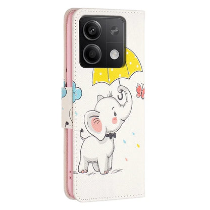 For Xiaomi Redmi Note 13 4G Phone Case Pattern Leather Flip Cover
