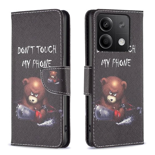 For Xiaomi Redmi Note 13 4G Pattern Leather Phone Case Wallet Cover