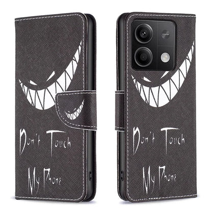 For Xiaomi Redmi Note 13 4G Pattern Leather Phone Case Wallet Cover