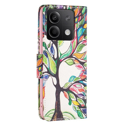 For Xiaomi Redmi Note 13 4G Pattern Leather Phone Case Wallet Cover