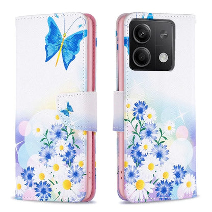For Xiaomi Redmi Note 13 4G Pattern Leather Phone Case Wallet Cover