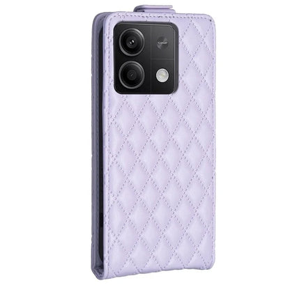 BF30 For Xiaomi Redmi Note 13 4G Vertical Flip Phone Case PU Leather Rhombus Cover