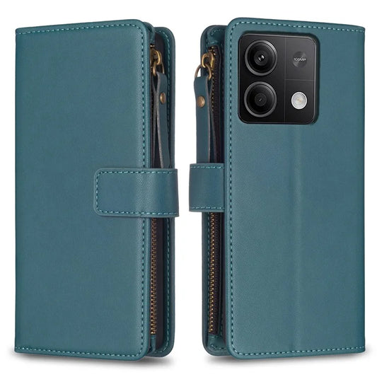 BF Style-19 for Xiaomi Redmi Note 13 4G Phone Case Viewing Stand Cover Zipper Handbag