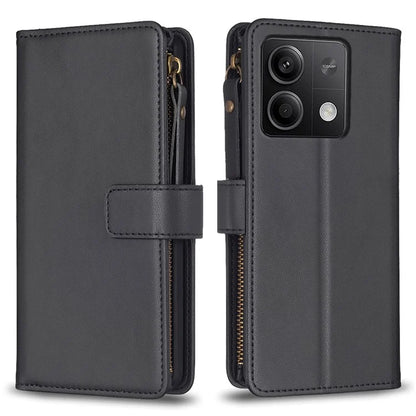 BF Style-19 for Xiaomi Redmi Note 13 4G Phone Case Viewing Stand Cover Zipper Handbag