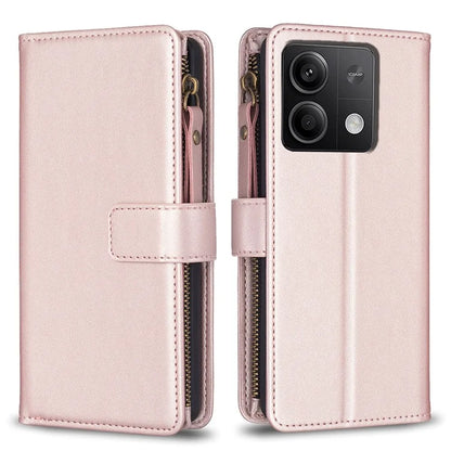 BF Style-19 for Xiaomi Redmi Note 13 4G Phone Case Viewing Stand Cover Zipper Handbag