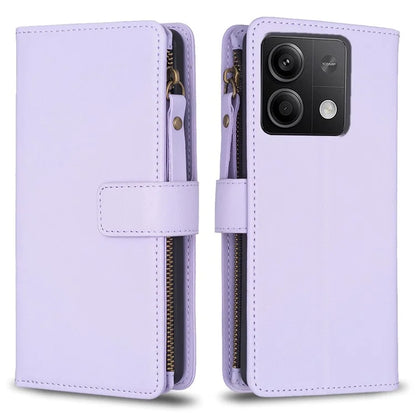 BF Style-19 for Xiaomi Redmi Note 13 4G Phone Case Viewing Stand Cover Zipper Handbag