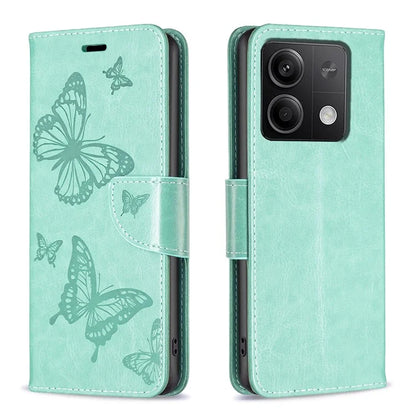 For Xiaomi Redmi Note 13 4G Case Butterfly Imprinted Stand Full Protection Phone Cover