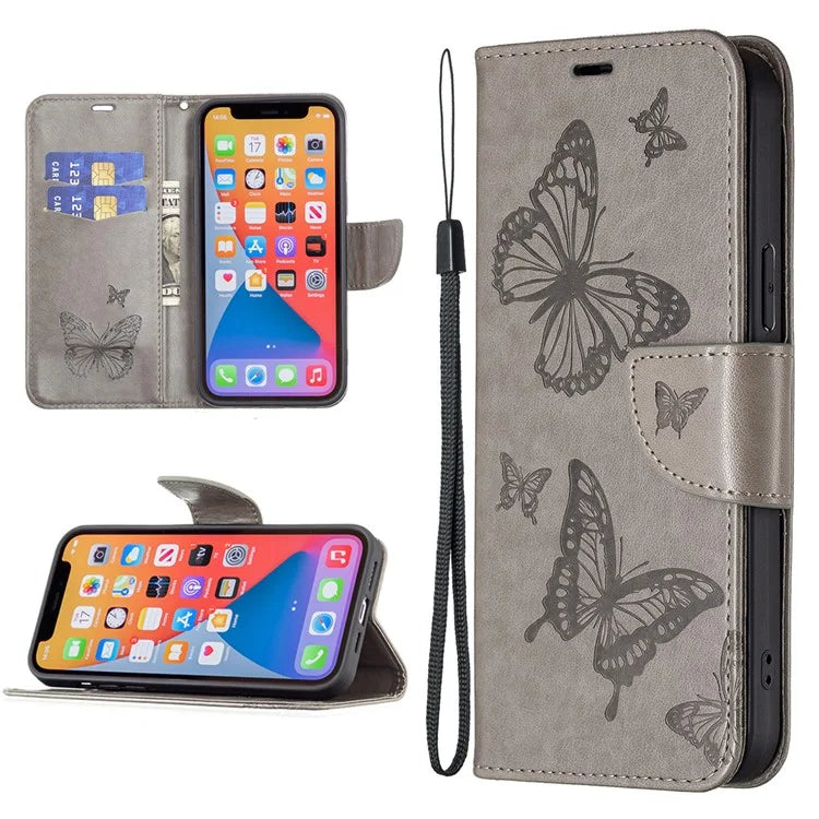 For Xiaomi Redmi Note 13 4G Case Butterfly Imprinted Stand Full Protection Phone Cover