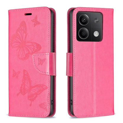 For Xiaomi Redmi Note 13 4G Case Butterfly Imprinted Stand Full Protection Phone Cover