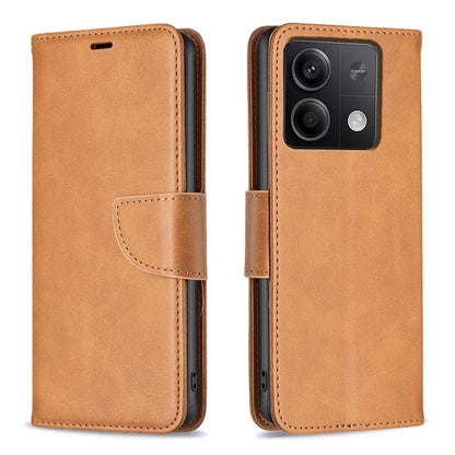 For Xiaomi Redmi Note 13 4G Case PU Leather Stand Wrist Strap Phone Cover