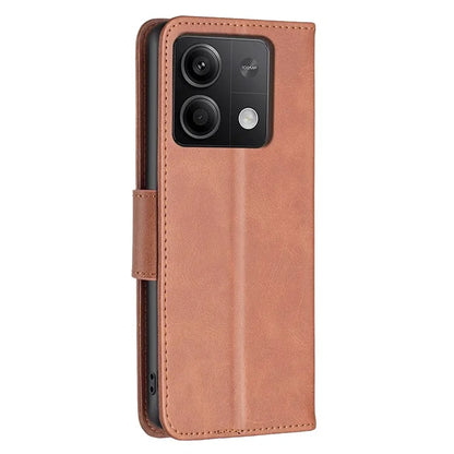 For Xiaomi Redmi Note 13 4G Case PU Leather Stand Wrist Strap Phone Cover