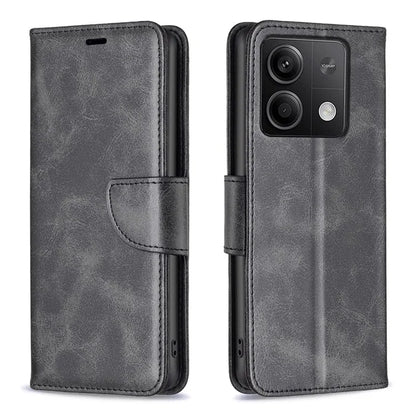 For Xiaomi Redmi Note 13 4G Case PU Leather Stand Wrist Strap Phone Cover