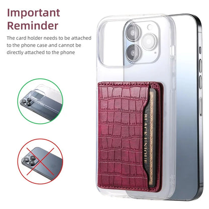 For iPhone 15 Pro Crocodile Texture Case Back Card Slots Kickstand Phone Cover