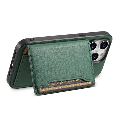For iPhone 15 Pro Calf Texture Phone Case Card Slots Protective Cover