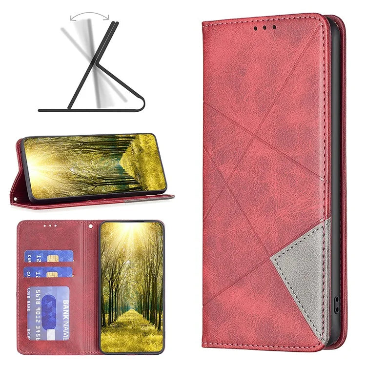 For Xiaomi Redmi Note 13 4G Leather Case with Card Slots Magnetic Closing